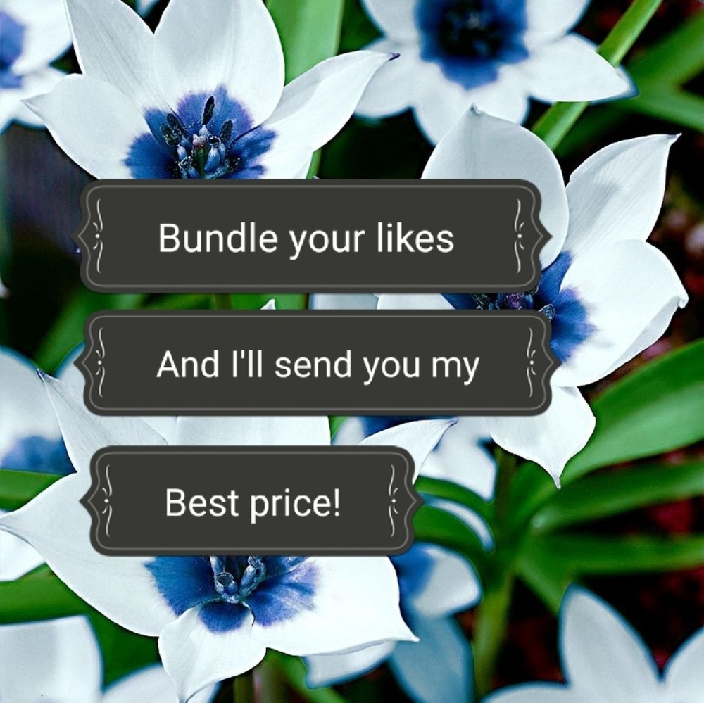Bundle your likes and I'll send you my best price!